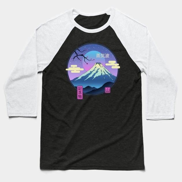 Vapor Landscape Baseball T-Shirt by Vincent Trinidad Art